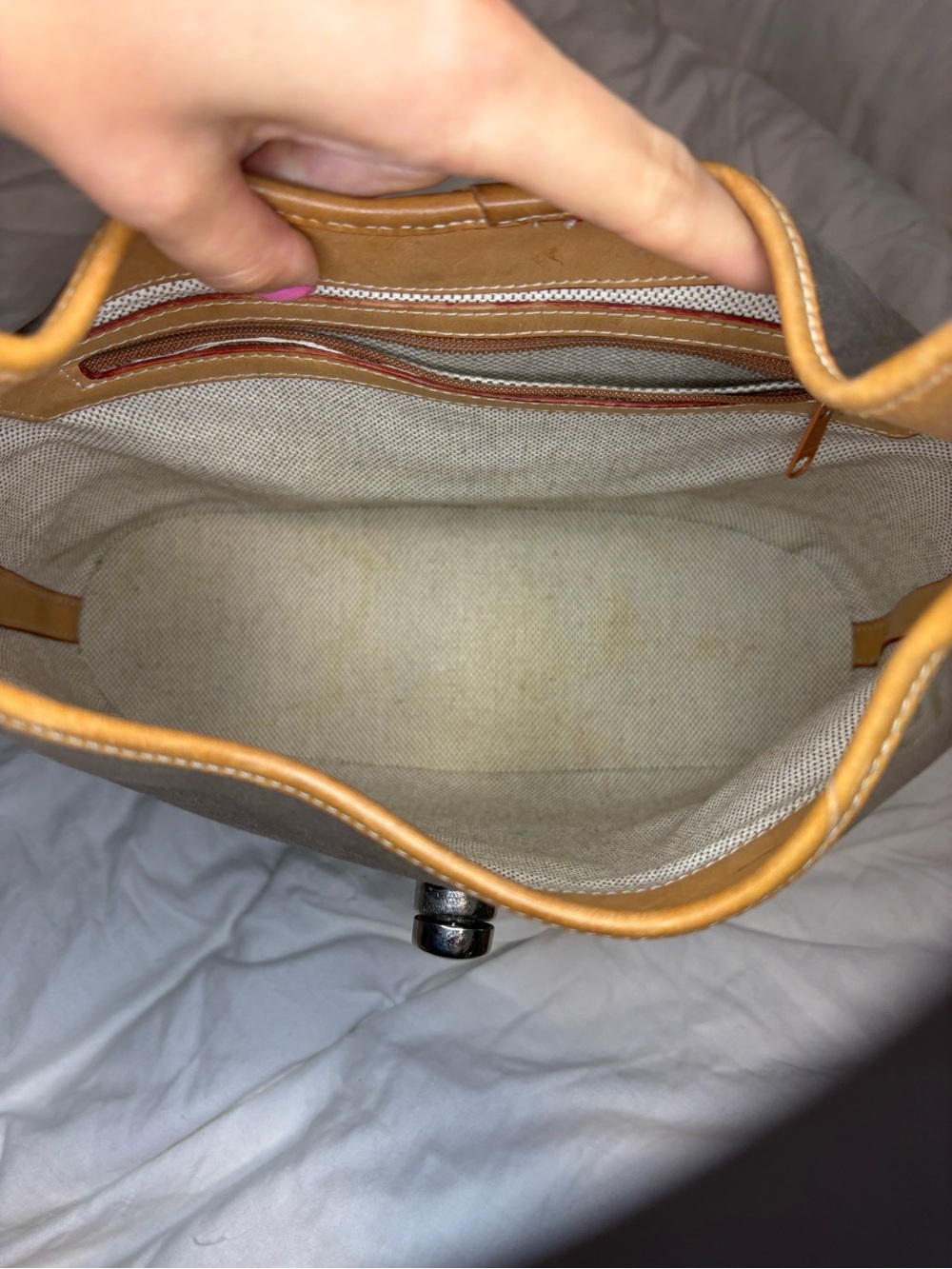 Y2K Dooney & Bourke Classic Signature Hobo Shoulder Bag. Jackie Closure - Picture 4 of 16